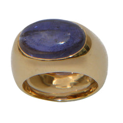Bague signée de la maison Pomellato en or jaune et cordiérite - Castafiore