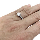 Bague Solitaire accompagné en platine - Castafiore