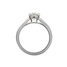 Bague Solitaire accompagné en platine - Castafiore