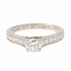 Bague Solitaire CARTIER 1895 en platine et diamant - Castafiore