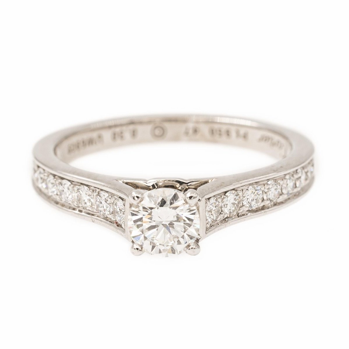 Bague Solitaire CARTIER 1895 en platine et diamant - Castafiore