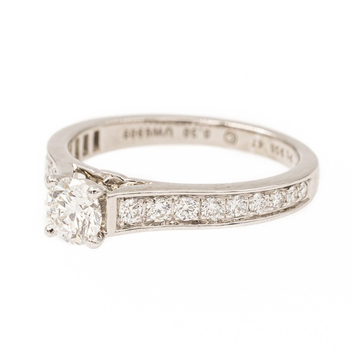 Bague Solitaire CARTIER 1895 en platine et diamant - Castafiore
