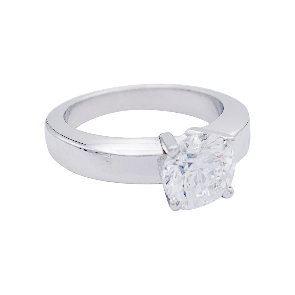 Bague Solitaire CARTIER "Déclaration" en platine et diamant - Castafiore