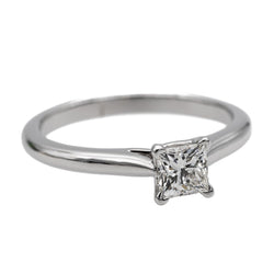 Bague Solitaire CARTIER platine et diamant - Castafiore