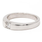 Bague Solitaire CARTIER "Tank" en or blanc et diamant - Castafiore