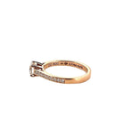 Bague Solitaire COURBET en or rose et diamants - Castafiore