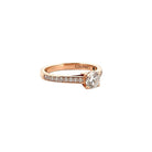 Bague Solitaire COURBET en or rose et diamants - Castafiore