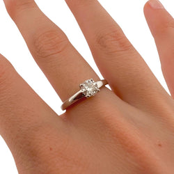Bague Solitaire DE BEERS en platine et diamant - Castafiore