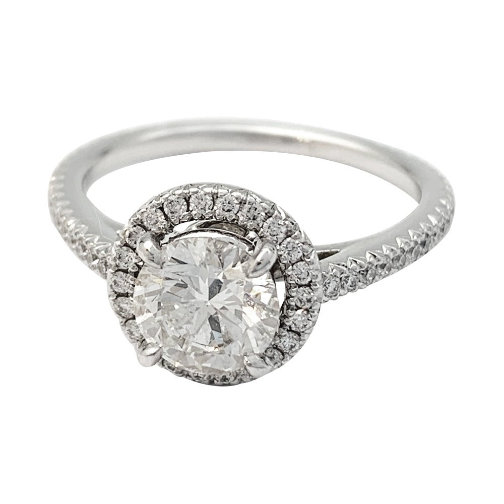 Bague solitaire diamant 1,01 carat en or blanc - Castafiore