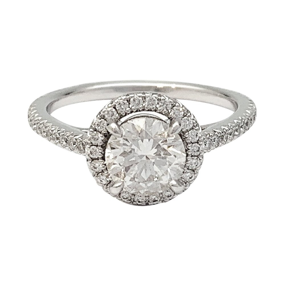 Bague solitaire diamant 1,01 carat en or blanc - Castafiore