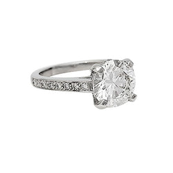Bague solitaire diamant 2,02 carats en platine - Castafiore