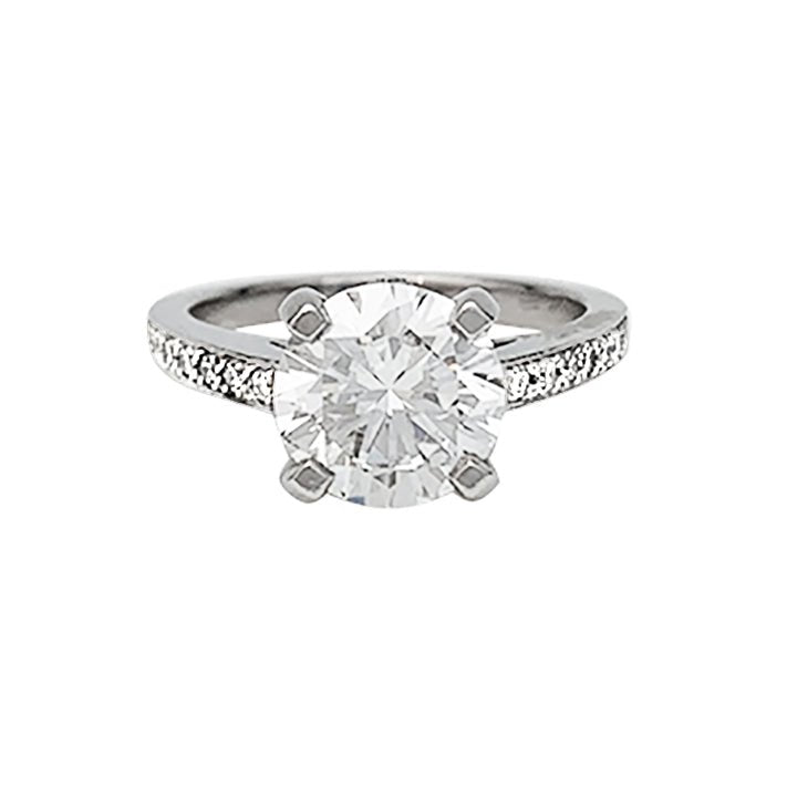 Bague solitaire diamant 2,02 carats en platine - Castafiore