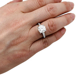 Bague solitaire diamant 2,02 carats en platine - Castafiore