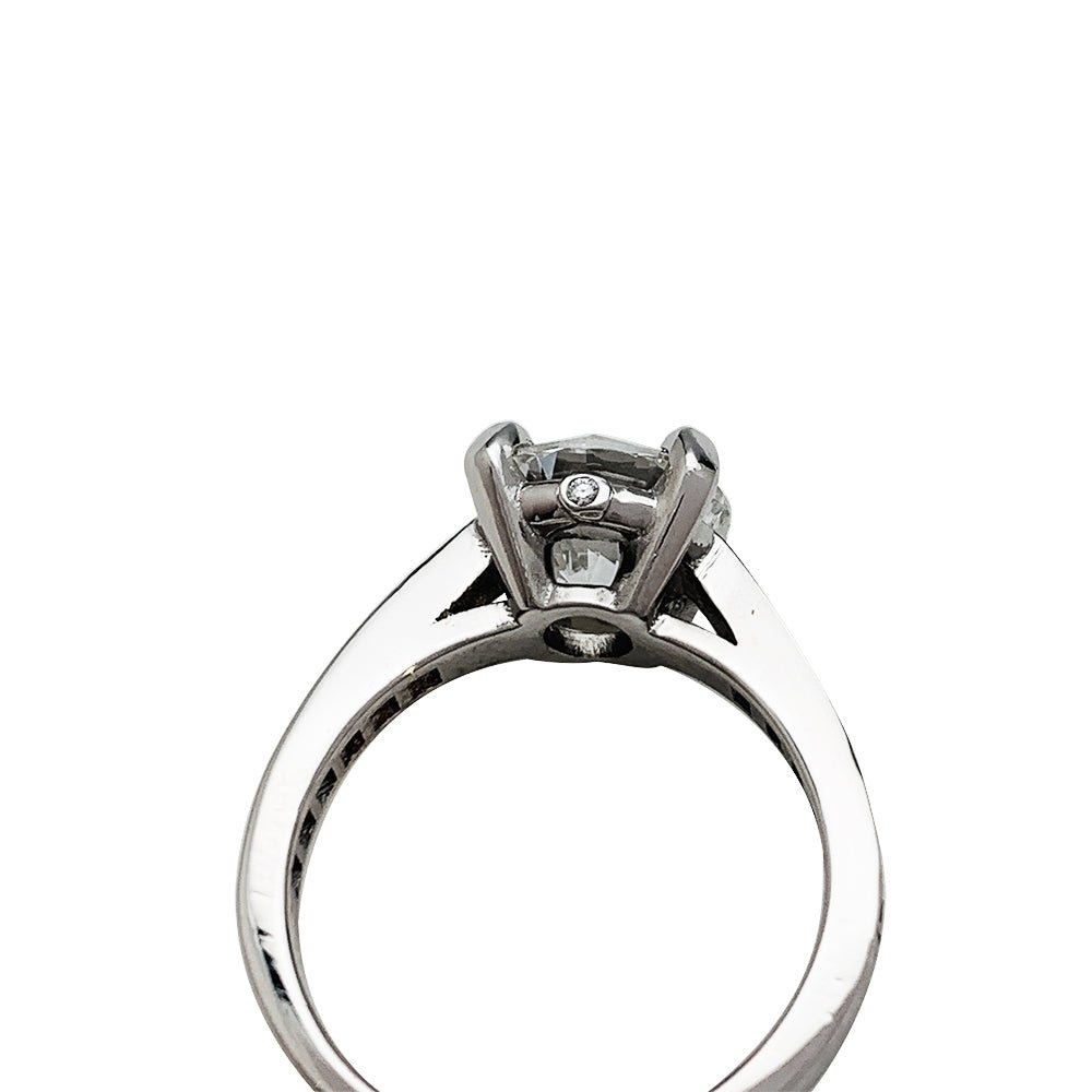 Bague solitaire diamant 2,02 carats en platine - Castafiore