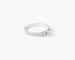 Bague solitaire diamant sur or gris - Castafiore