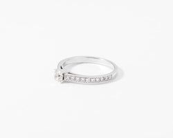 Bague solitaire diamant sur or gris - Castafiore