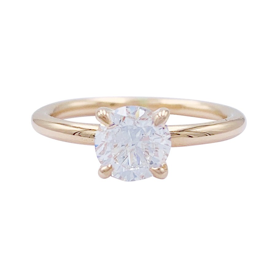 Bague solitaire en or blanc, diamant 1 carat - Castafiore