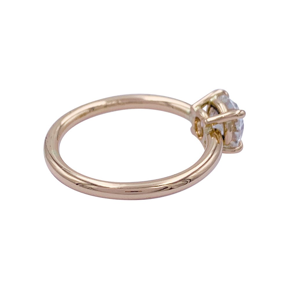 Bague solitaire en or blanc, diamant 1 carat - Castafiore