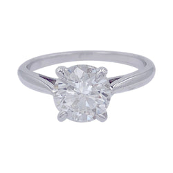 Bague solitaire en or blanc, diamant 1,36 carat - Castafiore