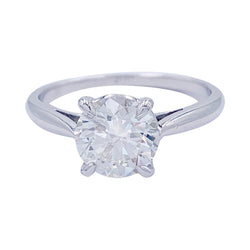 Bague solitaire en or blanc, diamant 1,36 carat - Castafiore