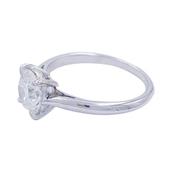Bague solitaire en or blanc, diamant 1,36 carat - Castafiore