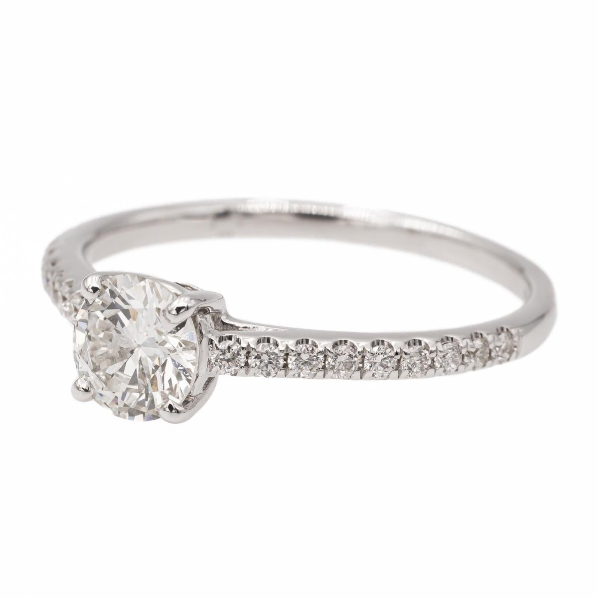 Bague Solitaire en or blanc diamant - Castafiore