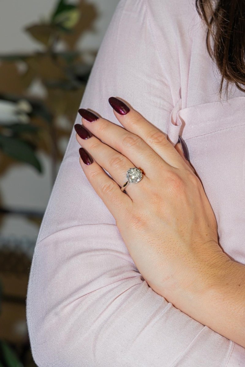 Bague Solitaire en or blanc et diamant - Castafiore