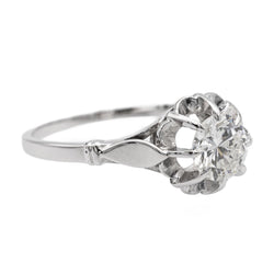 Bague Solitaire en or blanc et diamant - Castafiore