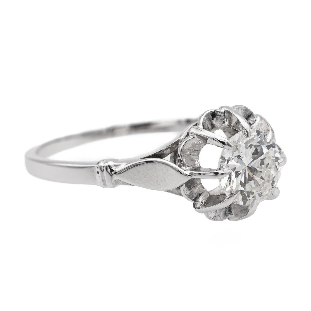 Bague Solitaire en or blanc et diamant - Castafiore
