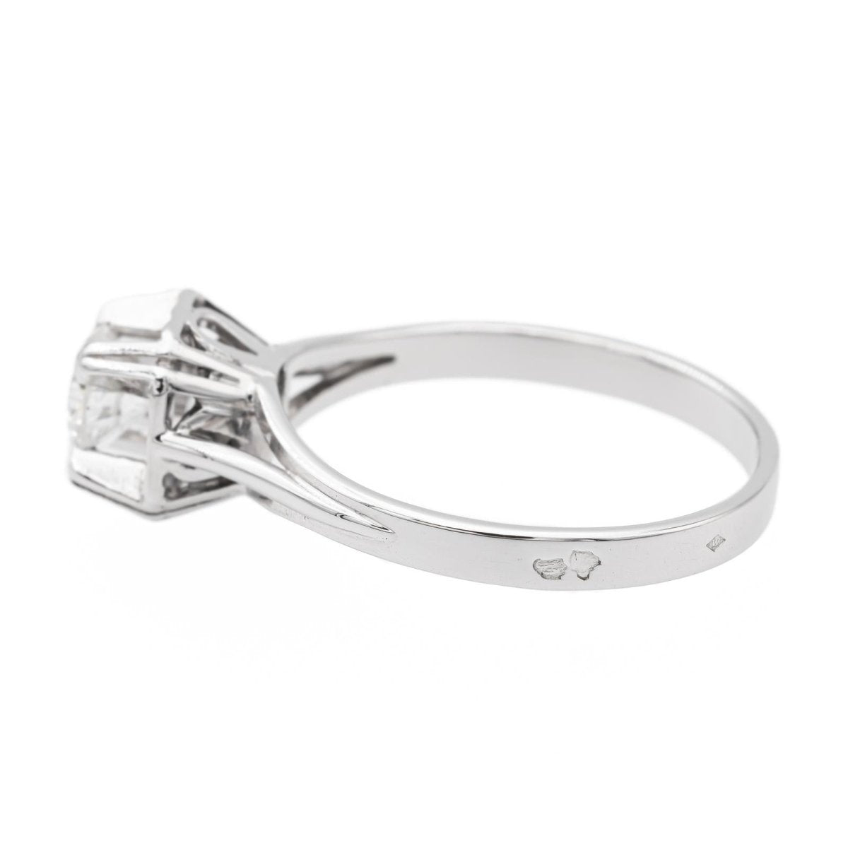 Bague Solitaire en or blanc et diamant - Castafiore