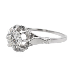 Bague Solitaire en or blanc et diamant - Castafiore