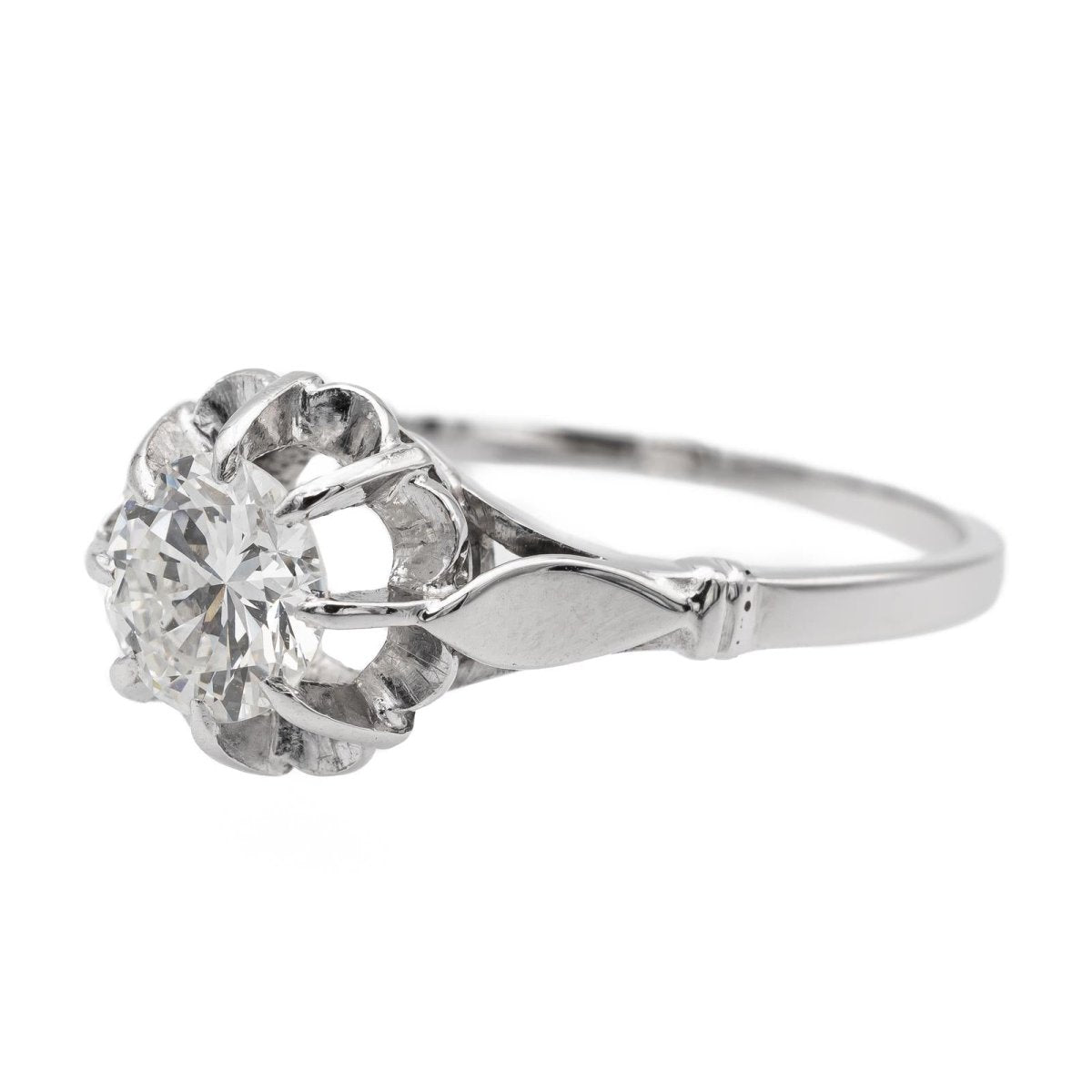 Bague Solitaire en or blanc et diamant - Castafiore