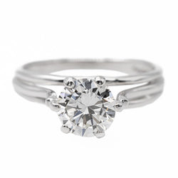 Bague Solitaire en or blanc et diamant - Castafiore