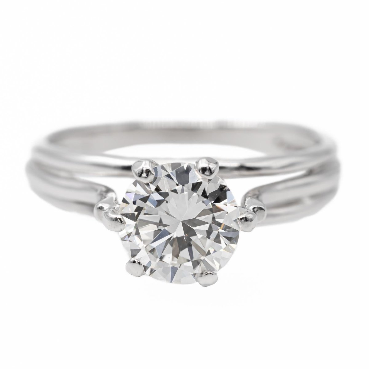 Bague Solitaire en or blanc et diamant - Castafiore