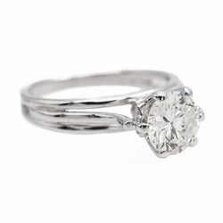 Bague Solitaire en or blanc et diamant - Castafiore