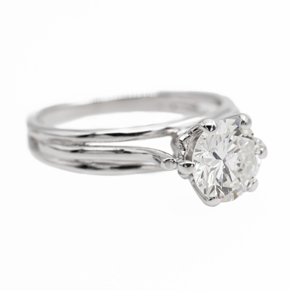 Bague Solitaire en or blanc et diamant - Castafiore