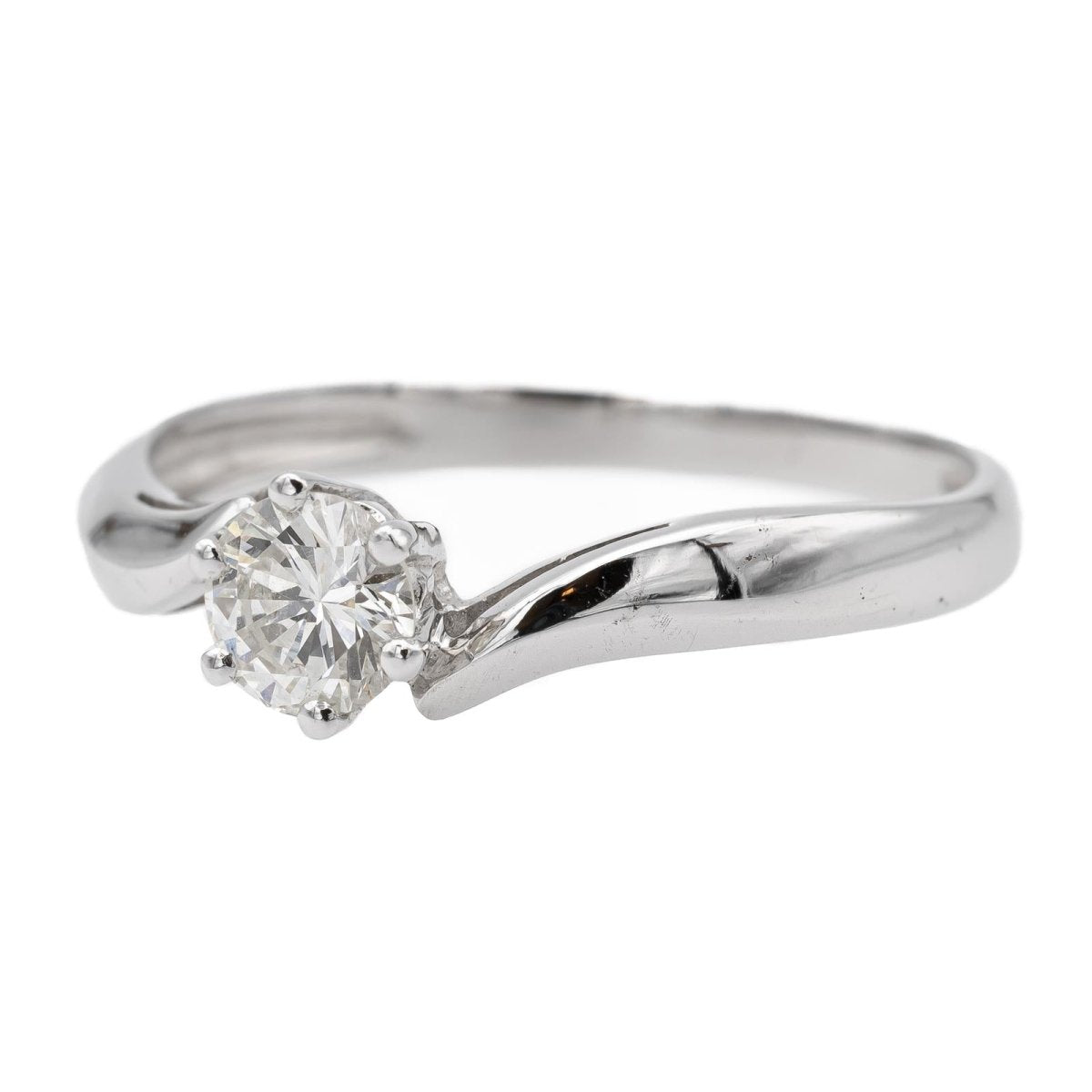 Bague Solitaire en or blanc et diamant - Castafiore