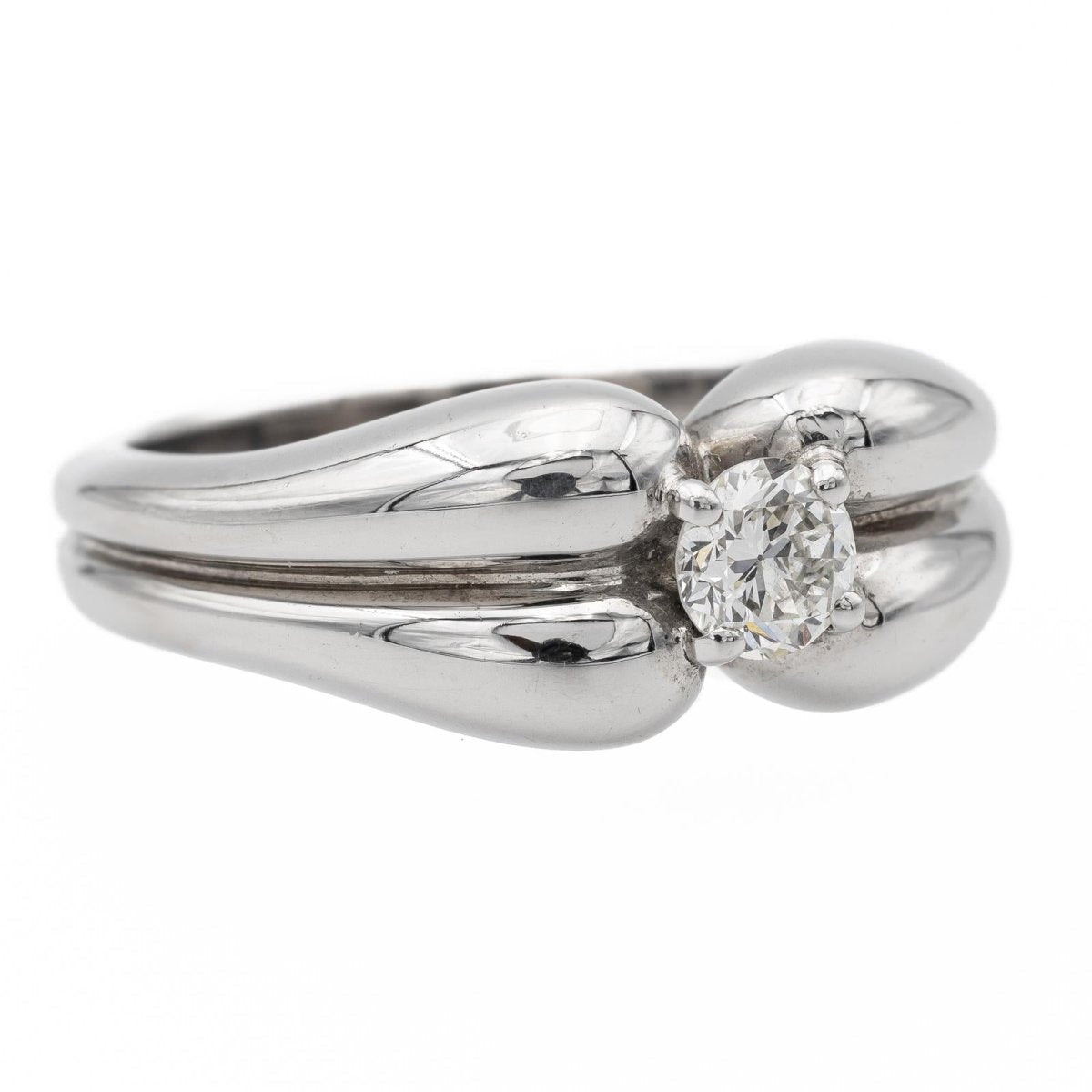 Bague Solitaire en or blanc et diamant - Castafiore