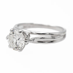 Bague Solitaire en or blanc et diamant - Castafiore