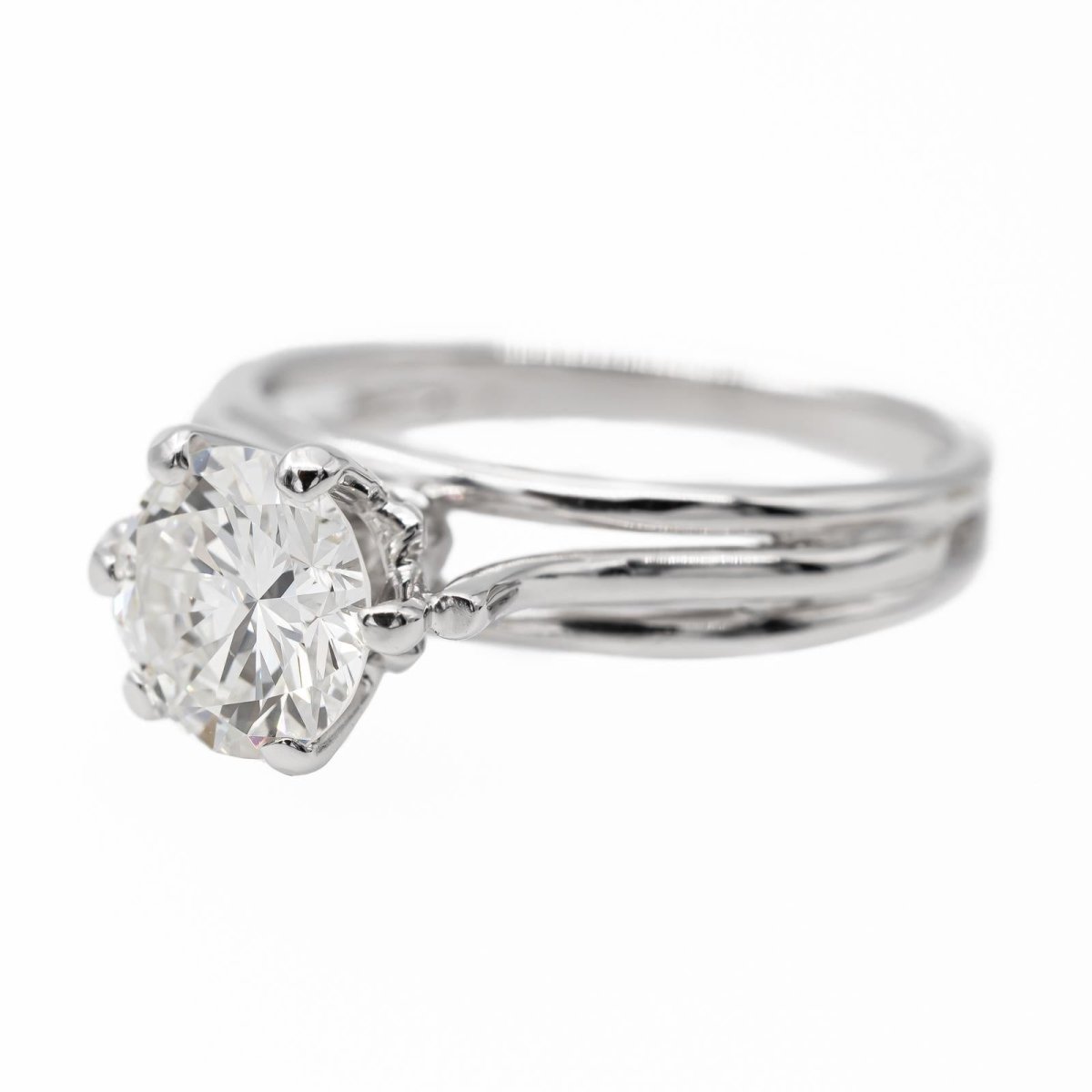 Bague Solitaire en or blanc et diamant - Castafiore