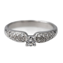 Bague Solitaire en or blanc et diamant - Castafiore