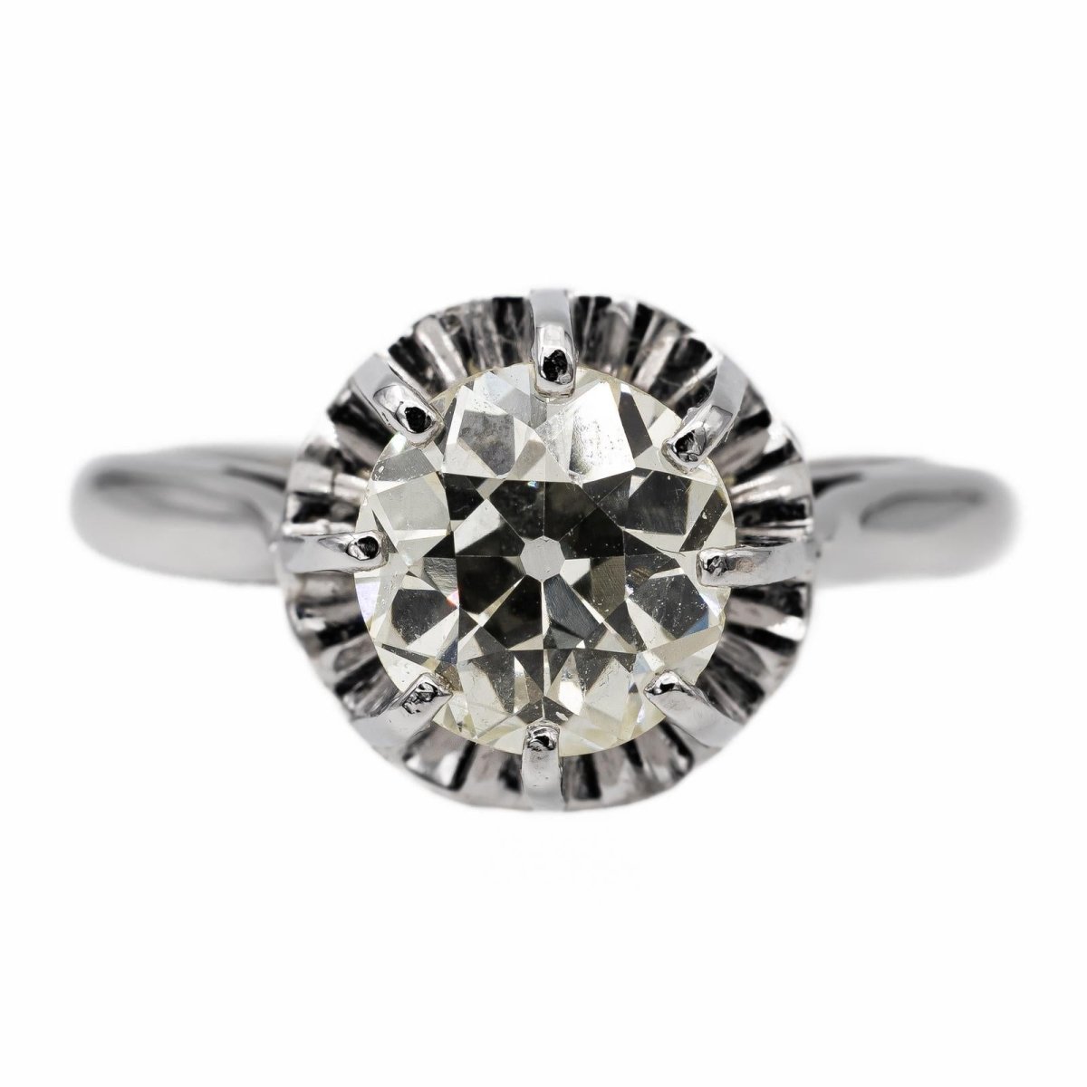 Bague Solitaire en or blanc et diamant - Castafiore