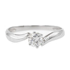 Bague Solitaire en or blanc et diamant - Castafiore