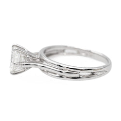 Bague Solitaire en or blanc et diamant - Castafiore