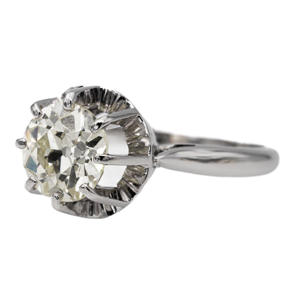 Bague Solitaire en or blanc et diamant - Castafiore