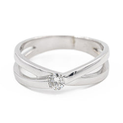 Bague solitaire en or blanc et diamant - Castafiore