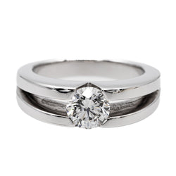 Bague Solitaire en or blanc et diamant - Castafiore