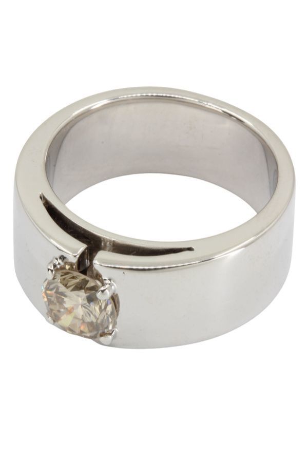 Bague Solitaire en or blanc et diamant - Castafiore