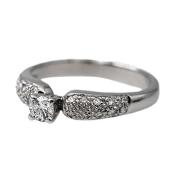 Bague Solitaire en or blanc et diamant - Castafiore