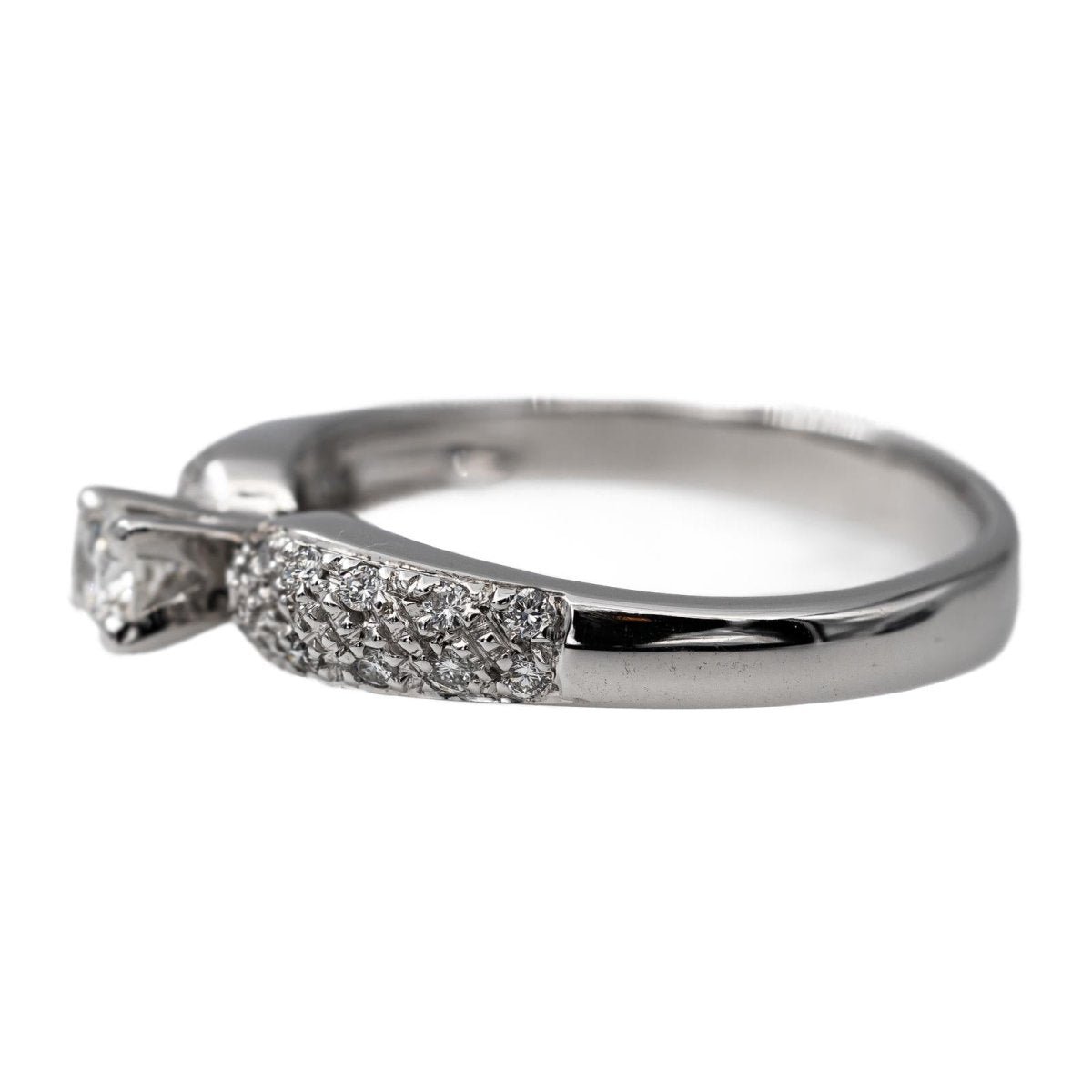 Bague Solitaire en or blanc et diamant - Castafiore